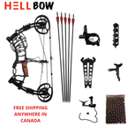 HELLBOW Black Wood Compound Bow Kit